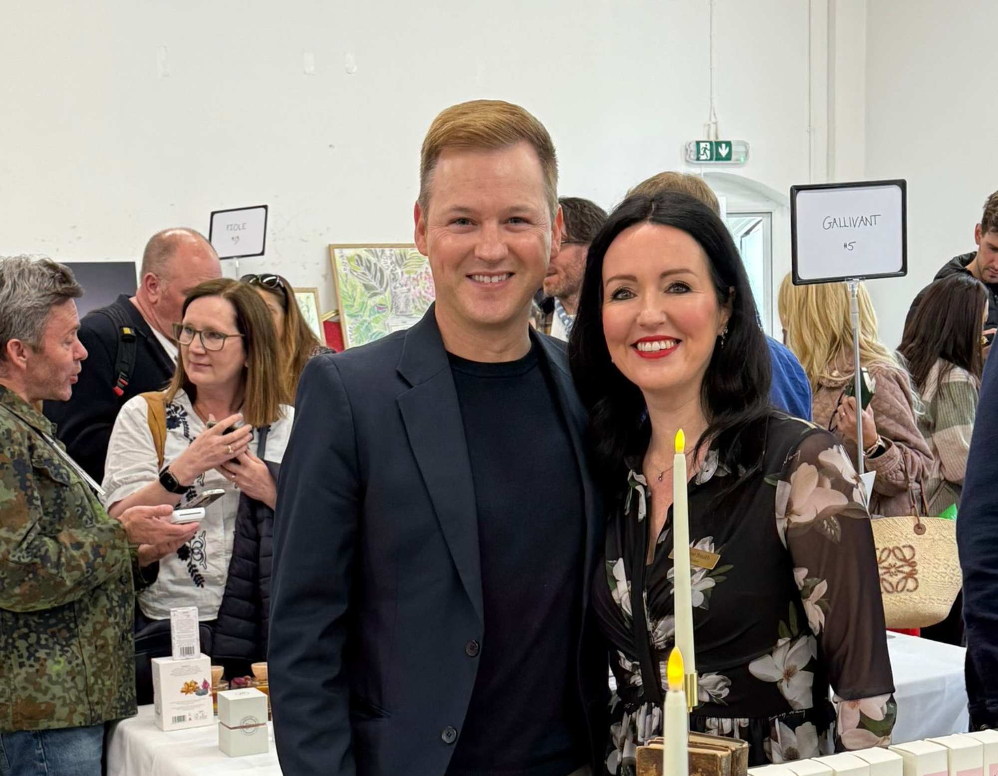 Louise Smith of Wales Perfumery with fragrance reviewer Scott McGlashan at Barnes Fragrance Fair 2026